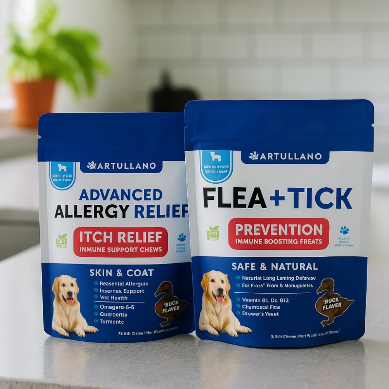 Dog Allergy Relief & Flea + Tick Prevention Chew Bundle